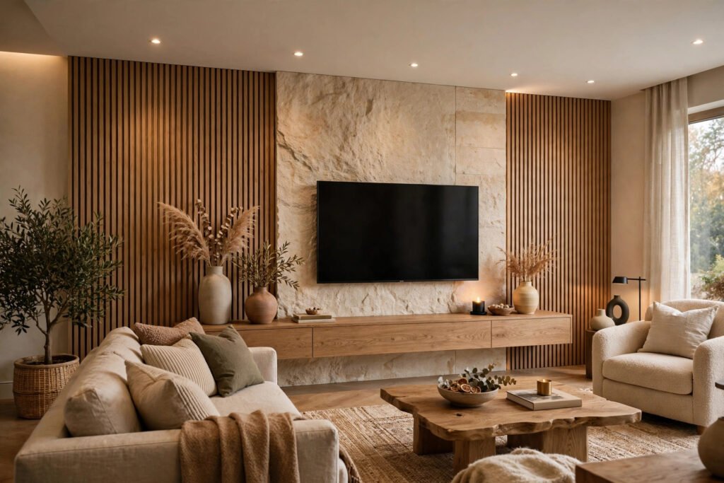Modern TV Wall Design - DubaiGlass.pk